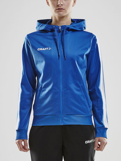 Craft Kapuzenjacke Hoodie Fullzip Pro Control cobaltblau/weiss Damen